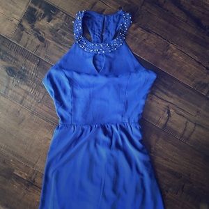 Blue beaded dress